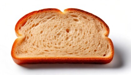 Close-up of a single slice of toasted bread, perfect for breakfast or a snack.