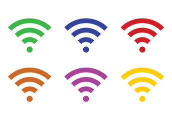 6 Vibrant WiFi Connection Symbols