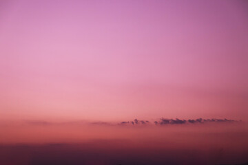 Dreamy purple sky twilight background and sunlight with copy space. Horizontal shape with space for design. Web banner.Website header.