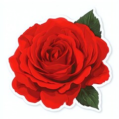red rose on white background