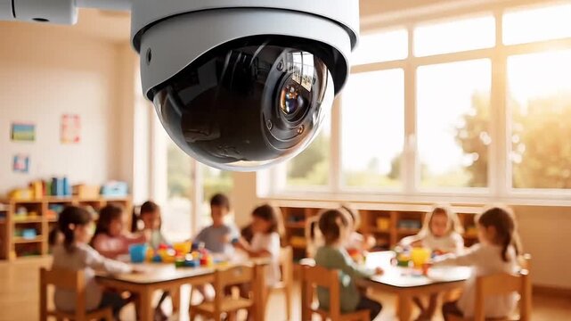 Surveillance Camera in Classroom &ndash; Monitoring Technology for Child Safety and Security video