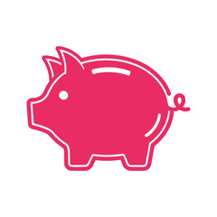 Obraz premium Pink Piggy Bank Illustration Representing Savings and Financial Security.