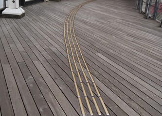 ウッドデッキのある風景