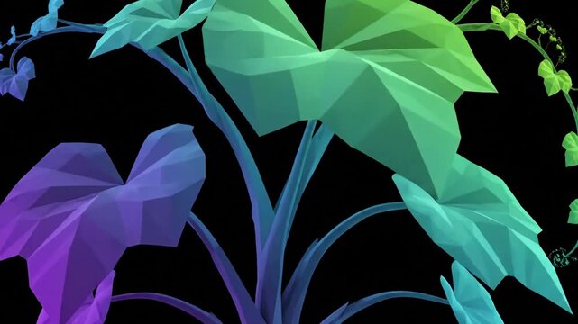 Tritone Geometric Bloom Focus on the vibrant three-color palette applied to expanding shapes.