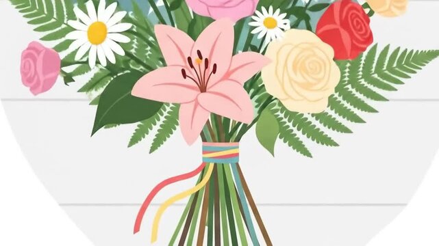 Beautiful Hand Tied Bouquet of Assorted Fresh Flowers.