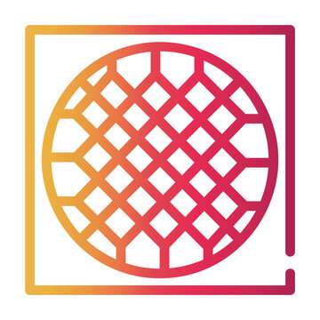 cricket net Line Gradient Icon