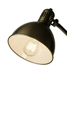 Vintage Desk Lamp With Edison Bulb Isolated On White Background