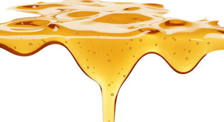 Viscous Golden Honey Drips Abstract Background Realistic Photo