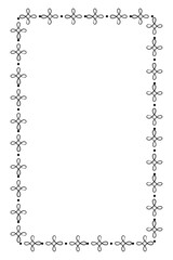 Vintage ornamental patterned decorative frame design element