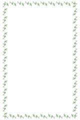 Obraz premium Rectangle green leafy frame design element