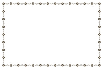 Naklejka premium Black floral frame design element