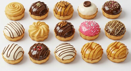 Assortment of Delicious Pastries and Desserts