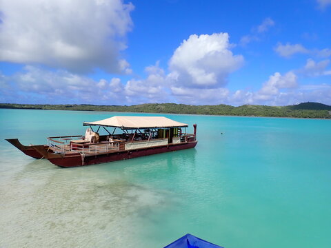 boat in lagoon on a sunny day