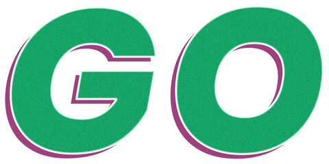 Go png retro bold typography word sticker © Rawpixel.com