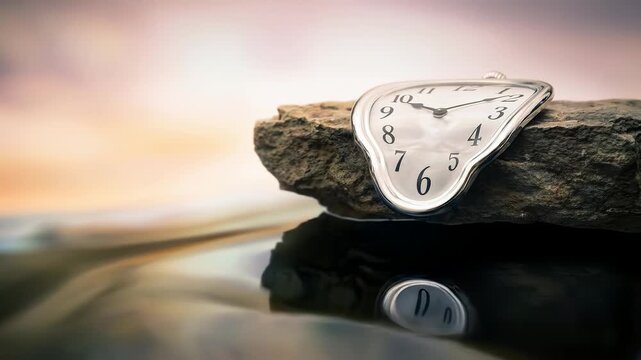 時間に追われる現代を映す溶ける時計の幻想