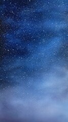 Obraz premium Beautiful Night Sky Scape with Twinkling Stars and Nebula in Dark Blue Backdrop