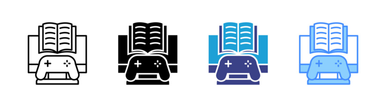 Gamification icon set multiple style collection