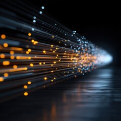 Fiber Optic Cable Technology: Data Flow in a Digital Network Concept