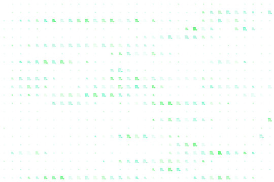 Abstract pattern of green Scorpio zodiac signs on a white background, astrological horoscope symbols in a grid layout, minimalist celestial design for wallpaper and digital art