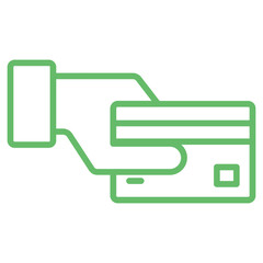 Obraz premium Flat Colored Payment Icon for E-commerce Interface System