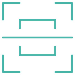 Flat Colored Scan Icon for Digital Identification System