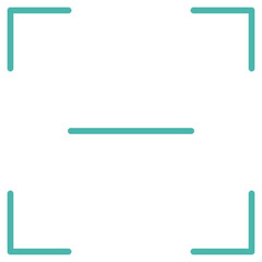 Fototapeta premium Flat Colored Scan Icon for Digital Identification System