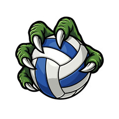 Green Monster Claw Gripping Volley Ball