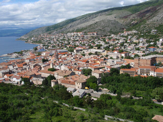 Obraz premium Panoramic view of Senj from Nehaj Fortress, Croatia
