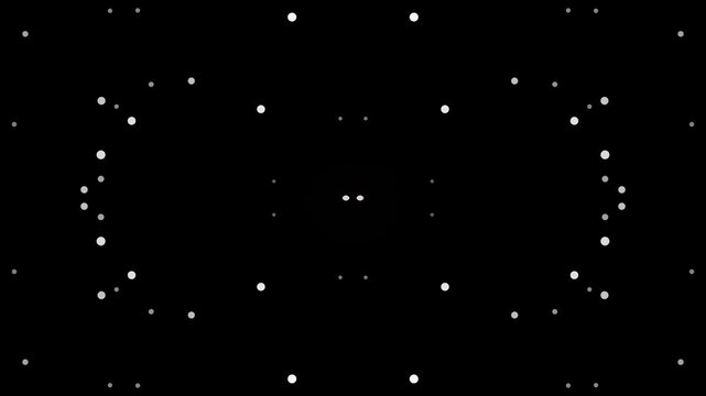 Symmetric starfield dots rhythmic expand loop
