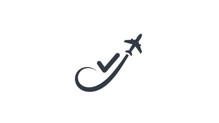 Obraz premium Airplane flying up in black.