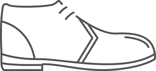 Oxford boot line icon. Elegant fashion footwear