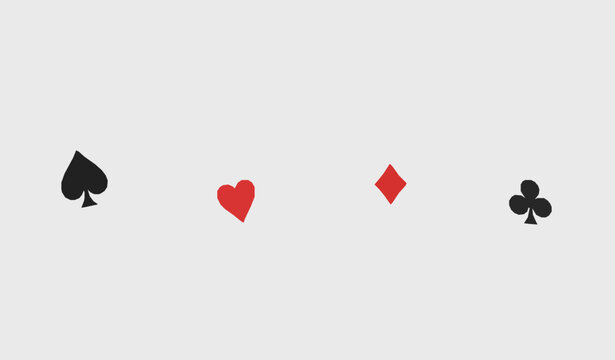 3D realistic ace playing cards falling on table vector icon illustration