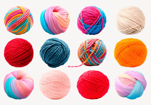 Colorful Yarn Balls Element Design Collection