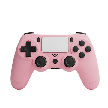 3d rendering of a pink ps4 dualshock 4 wireless game controller
