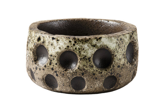 Rustic Polka Dot Ceramic Bowl