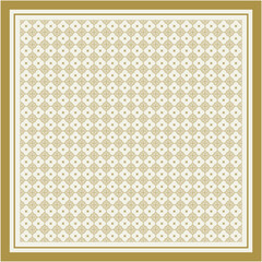 Fototapeta premium Pastel Blue Geometric Floral – Gold and Elegant Modern Modest Scarf
