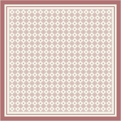 Fototapeta premium Pastel Blue Geometric Floral – Terracotta and Elegant Modern Modest Scarf