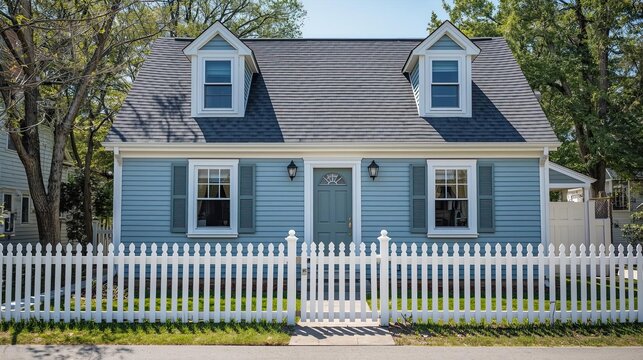Charming modest Cape Cod style house, american home, real estate
