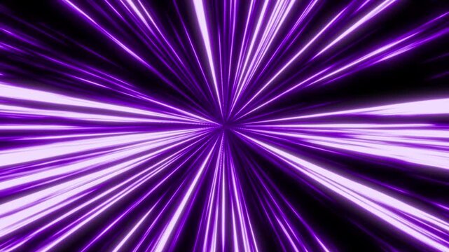 Purple comic speed line background animation with radial motion and energetic visual flow. Abstract action lines radiating from center, ideal for comic panels, anime scenes, dramatic transitions, moti
