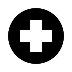 black medical cross icon