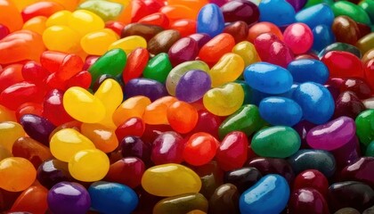 Colorful Jelly Beans - A Sweet and Vibrant Confectionery Delight.