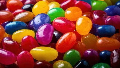 Colorful Jelly Beans - A Sweet and Vibrant Confectionery Delight.