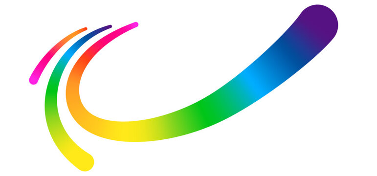 Dynamic Abstract Color Lines. Vector 3D Sport Shapes Background. Rainbow Speed Lines Perspective Effect.