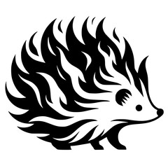 Fire hedgehog silhouette