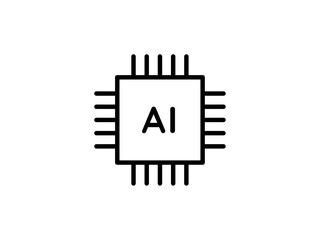 AIイメージのシンプルなアイコン ベクターイラスト