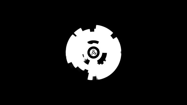 Blurry flashy shapes animation with vanishing point perspective