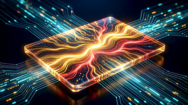 RAG architecture AI working memory on dark technology background