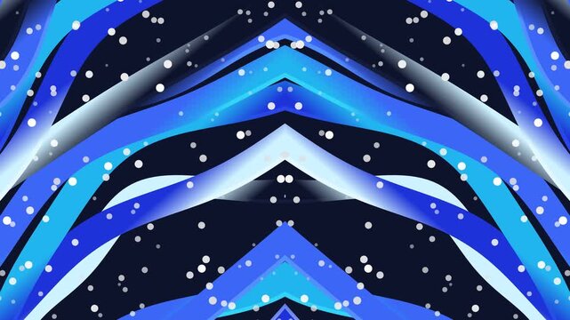 Blue symmetric light bars rhythmic pulse