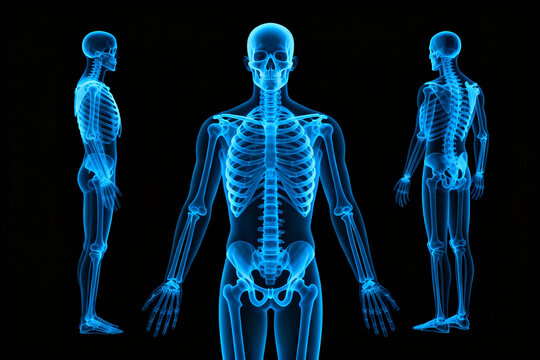 Human skeletal system views