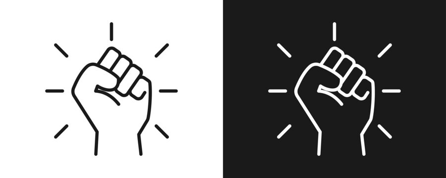 Autonomy Icon Set Outline In White And Black Background